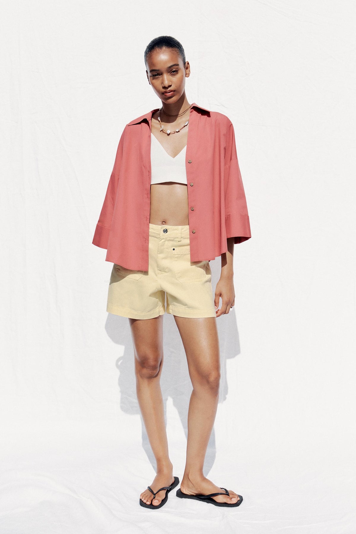 POPELINE-HEMD MIT WEITÄRMELN