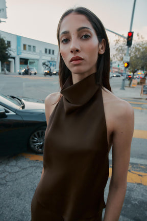 Satin-Neckholder-Top