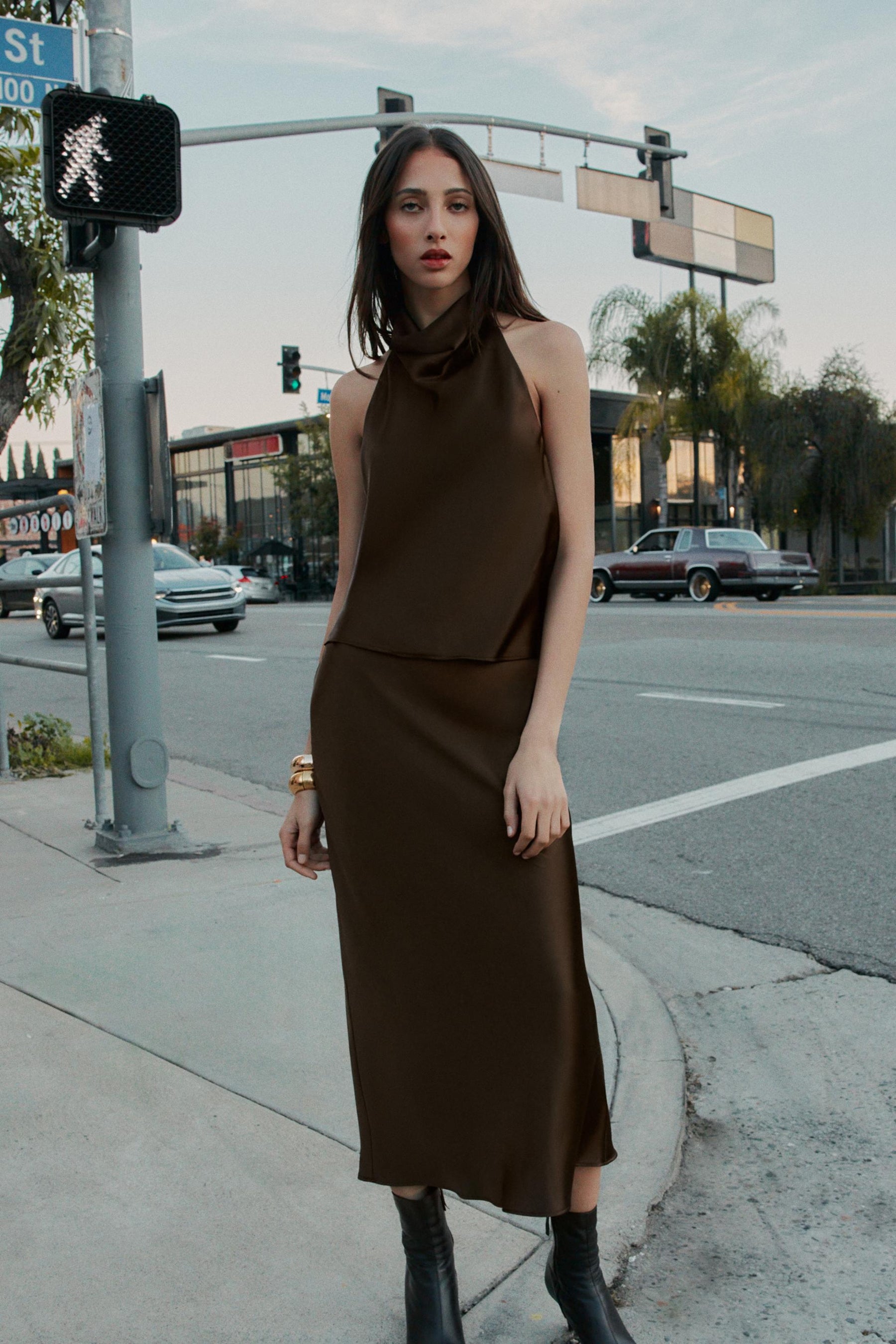 Satin-Neckholder-Top