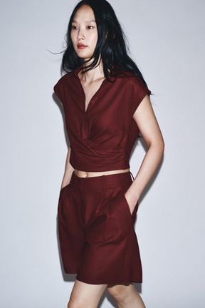 Wickeloberteil aus Leinenmischung