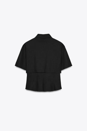 tailliertes Hemd aus Leinenmischgewebe