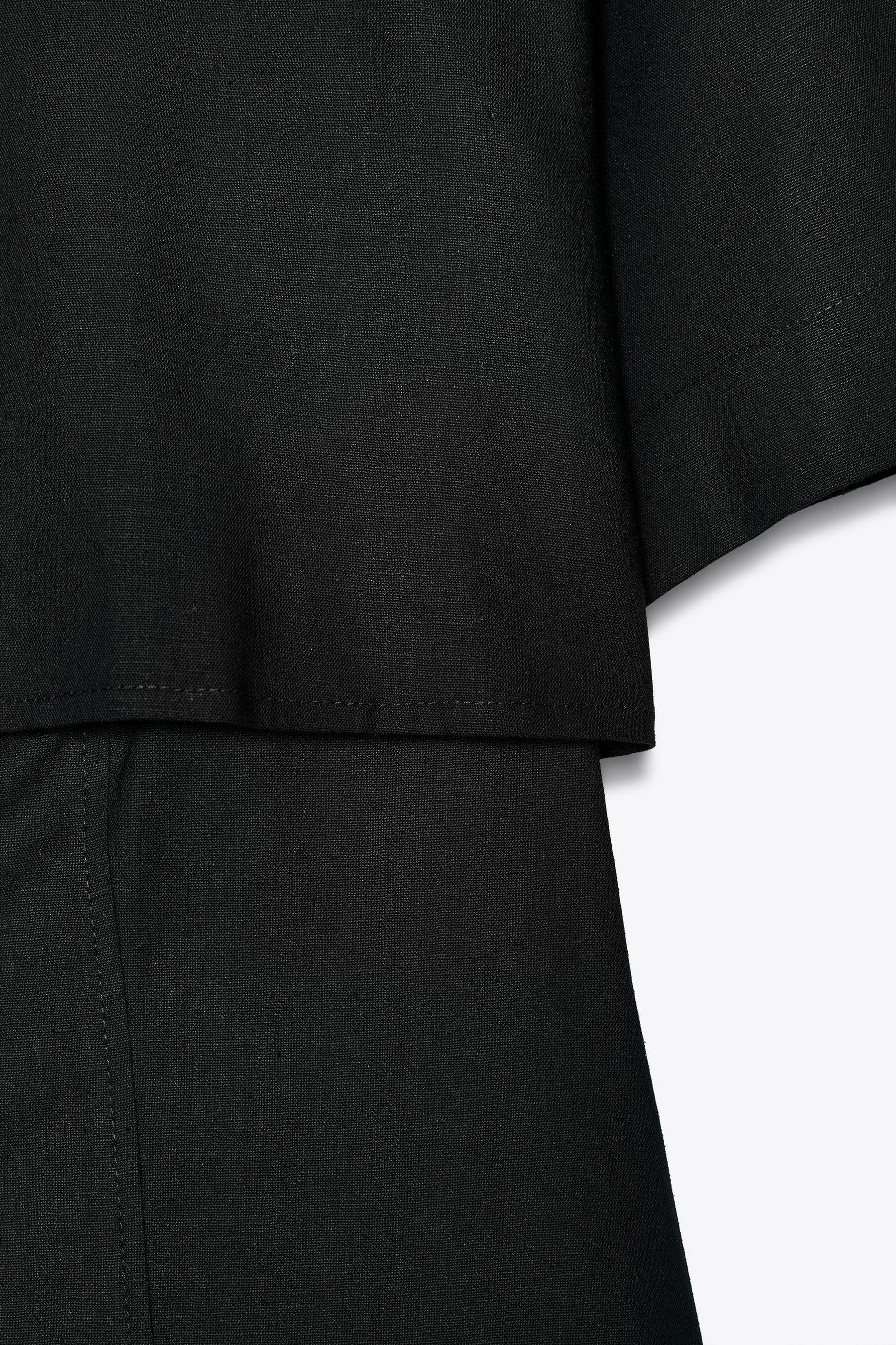 tailliertes Hemd aus Leinenmischgewebe