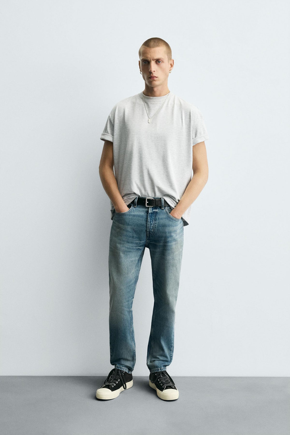 SLIM FIT CROPPED JEANS - Image 1