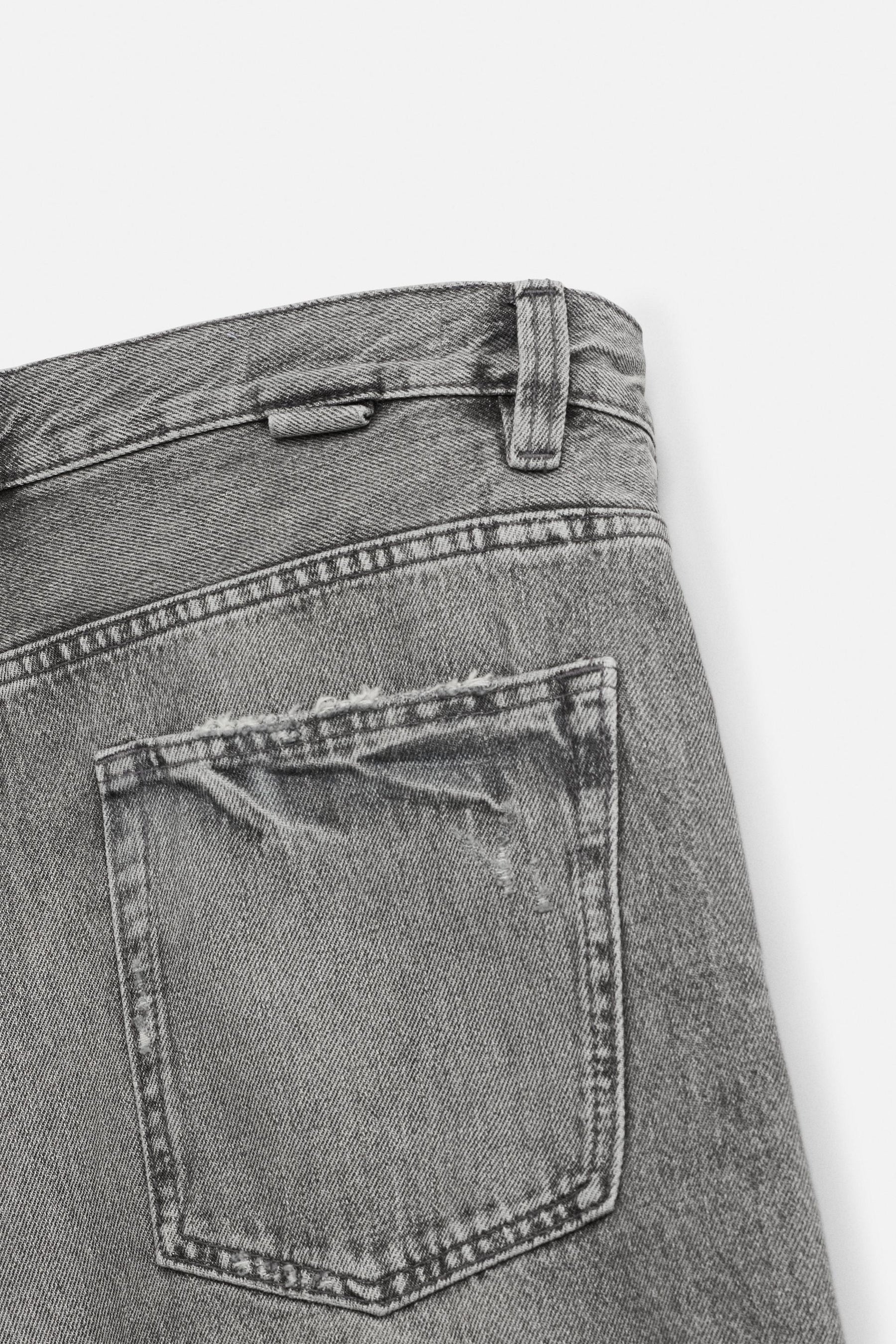 RIPPED BAGGY FIT DENIM BERMUDA SHORTS - Image 9