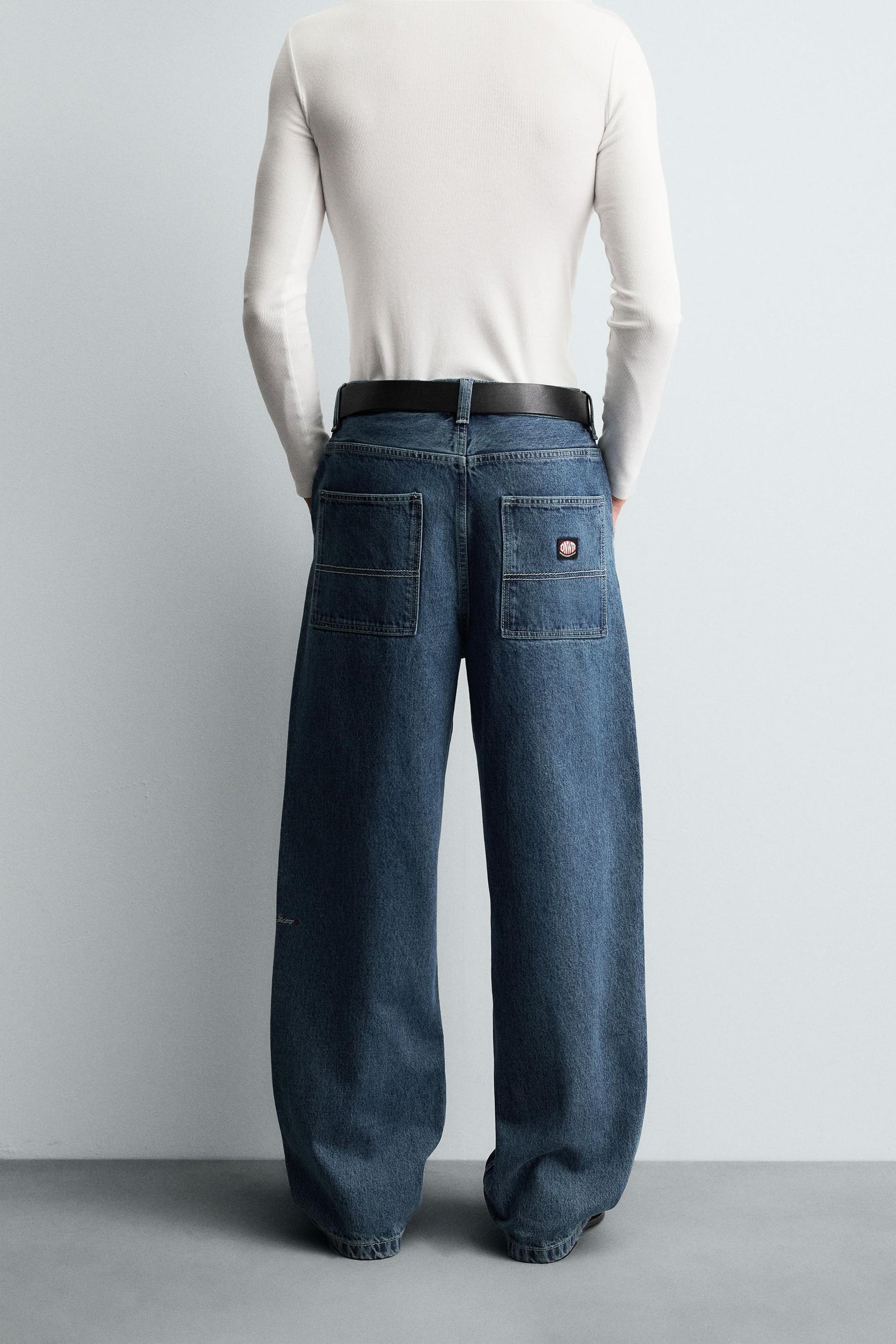 DENIM CHINO TROUSERS - Image 3