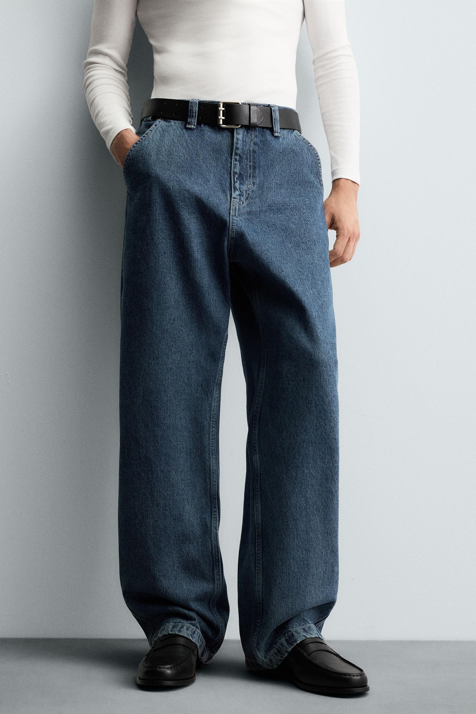 DENIM CHINO TROUSERS - Image 5