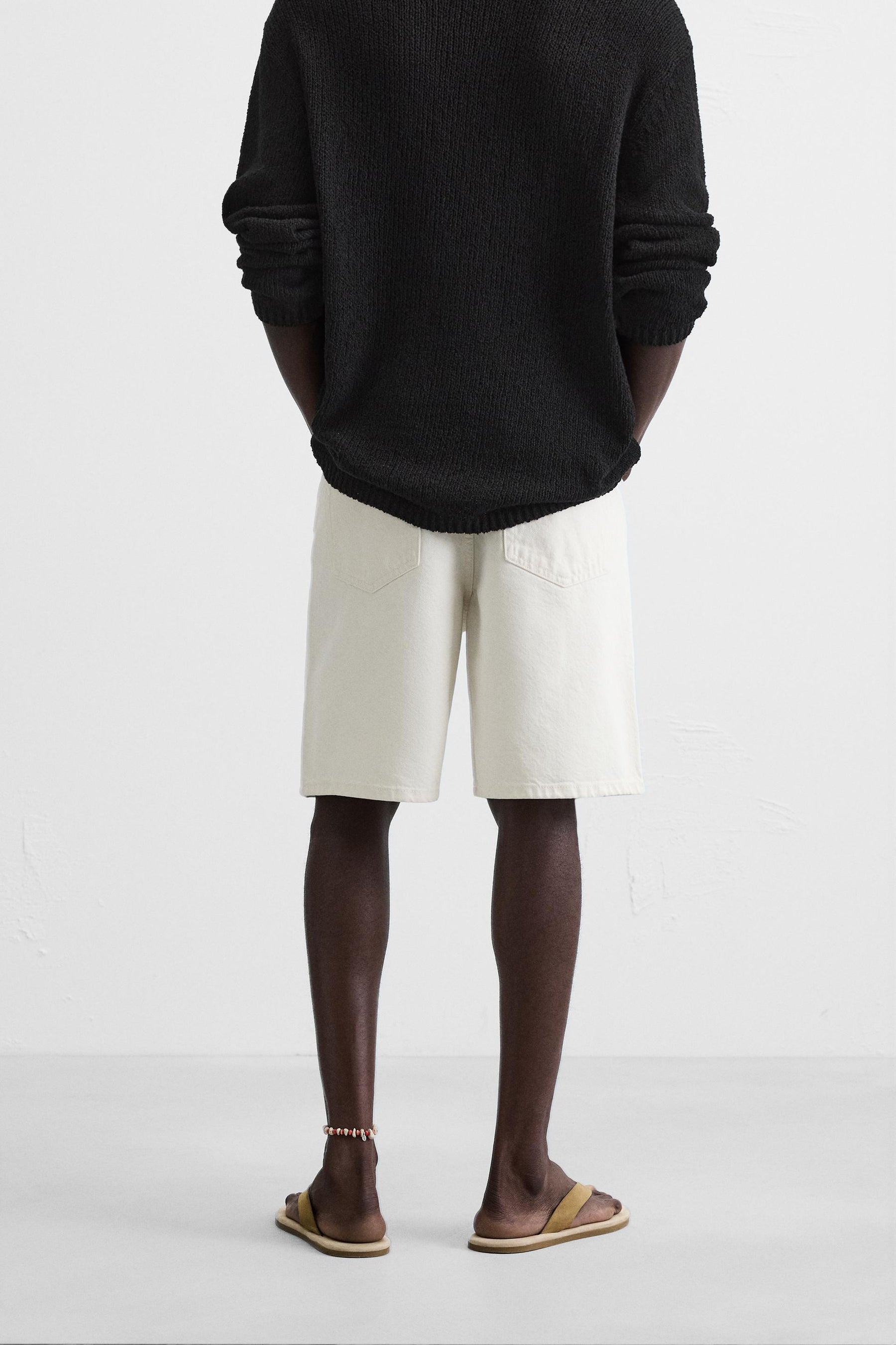 STRAIGHT-LEG DENIM BERMUDA SHORTS - Image 3