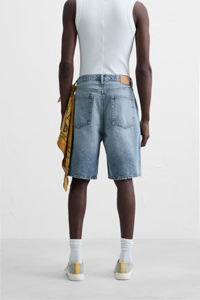 STRAIGHT-LEG DENIM BERMUDA SHORTS - Image 3