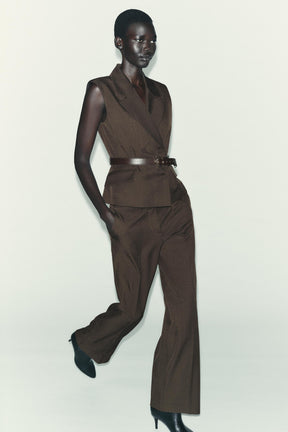 Hose mit geradem Bein und hohem Bund