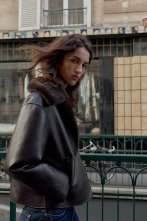 WENDBARE KUNSTLEDERJACKE