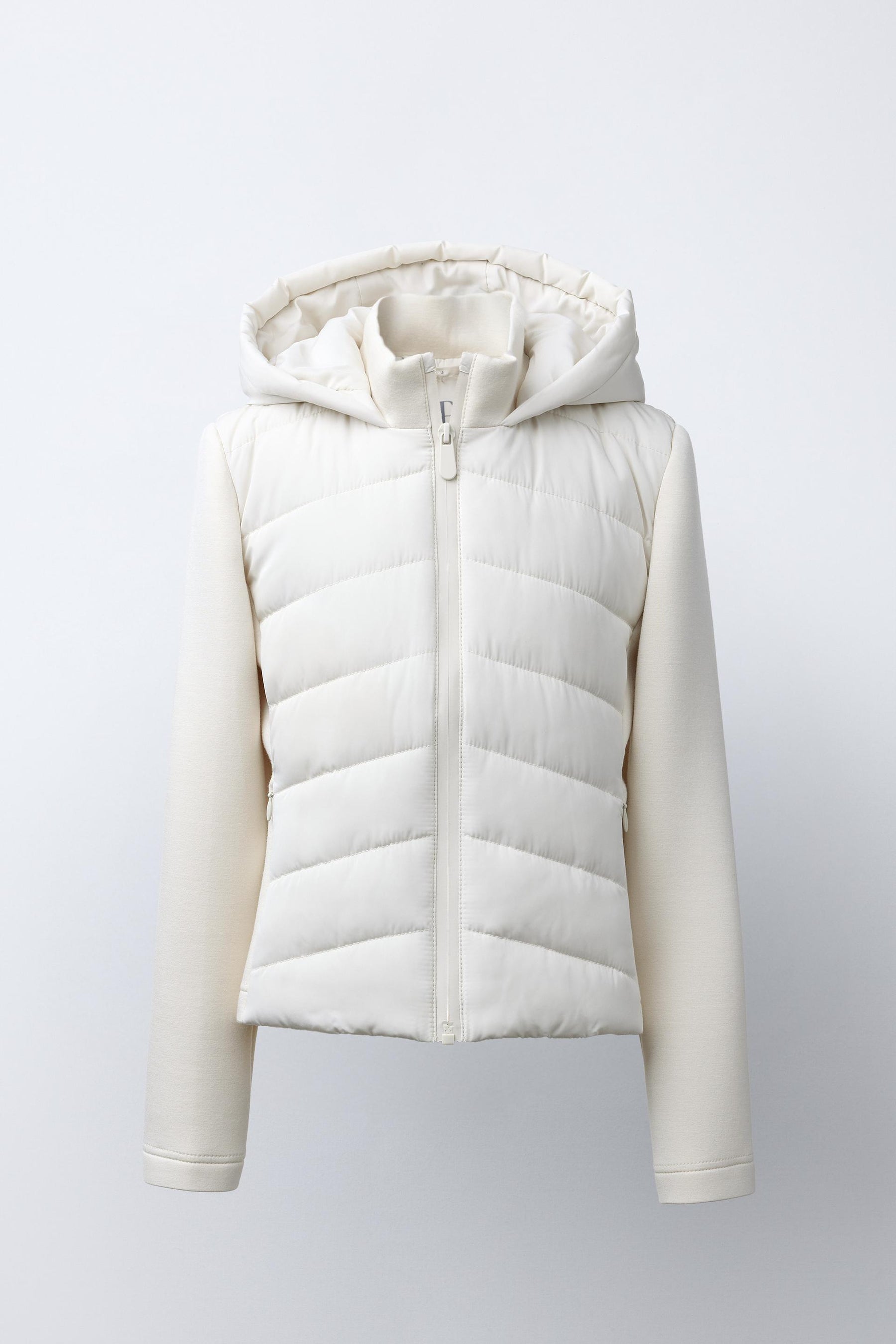 NEOPRENE-EFFECT SLEEVE PUFFER JACKET - Image 1