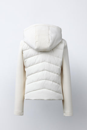NEOPRENE-EFFECT SLEEVED PUFFER JACKET - Image 4