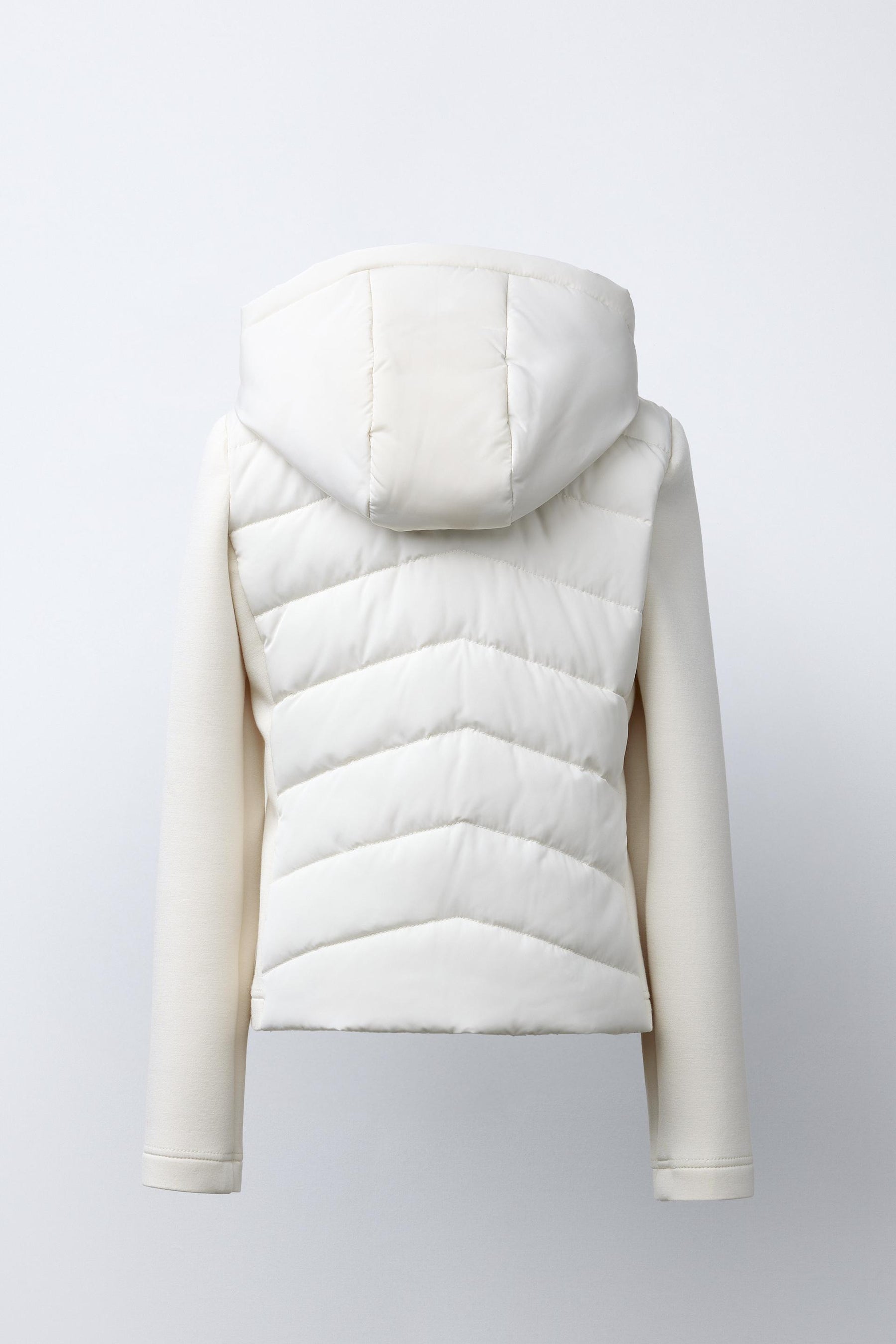 NEOPRENE-EFFECT SLEEVE PUFFER JACKET - Image 4