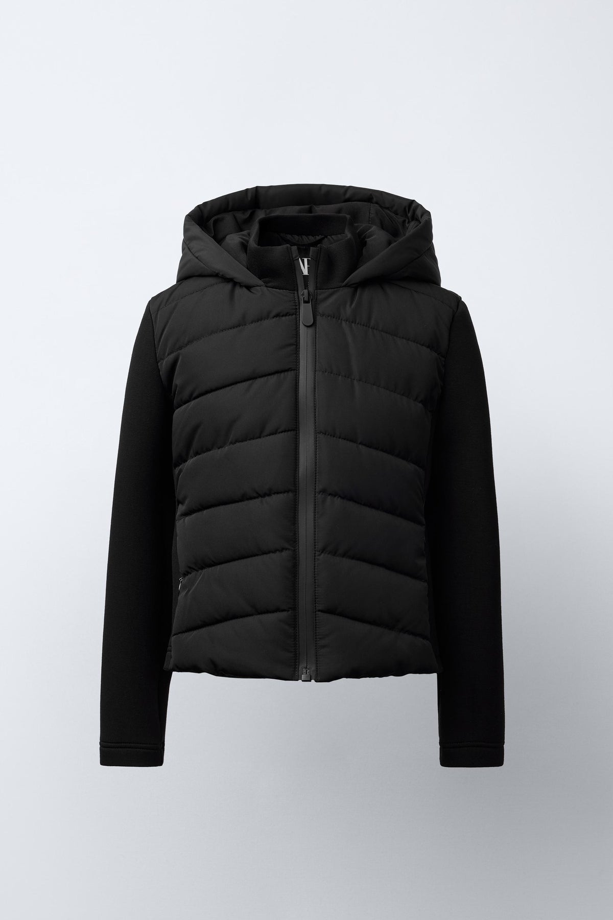 NEOPRENE-EFFECT SLEEVE PADDED JACKET - Image 1