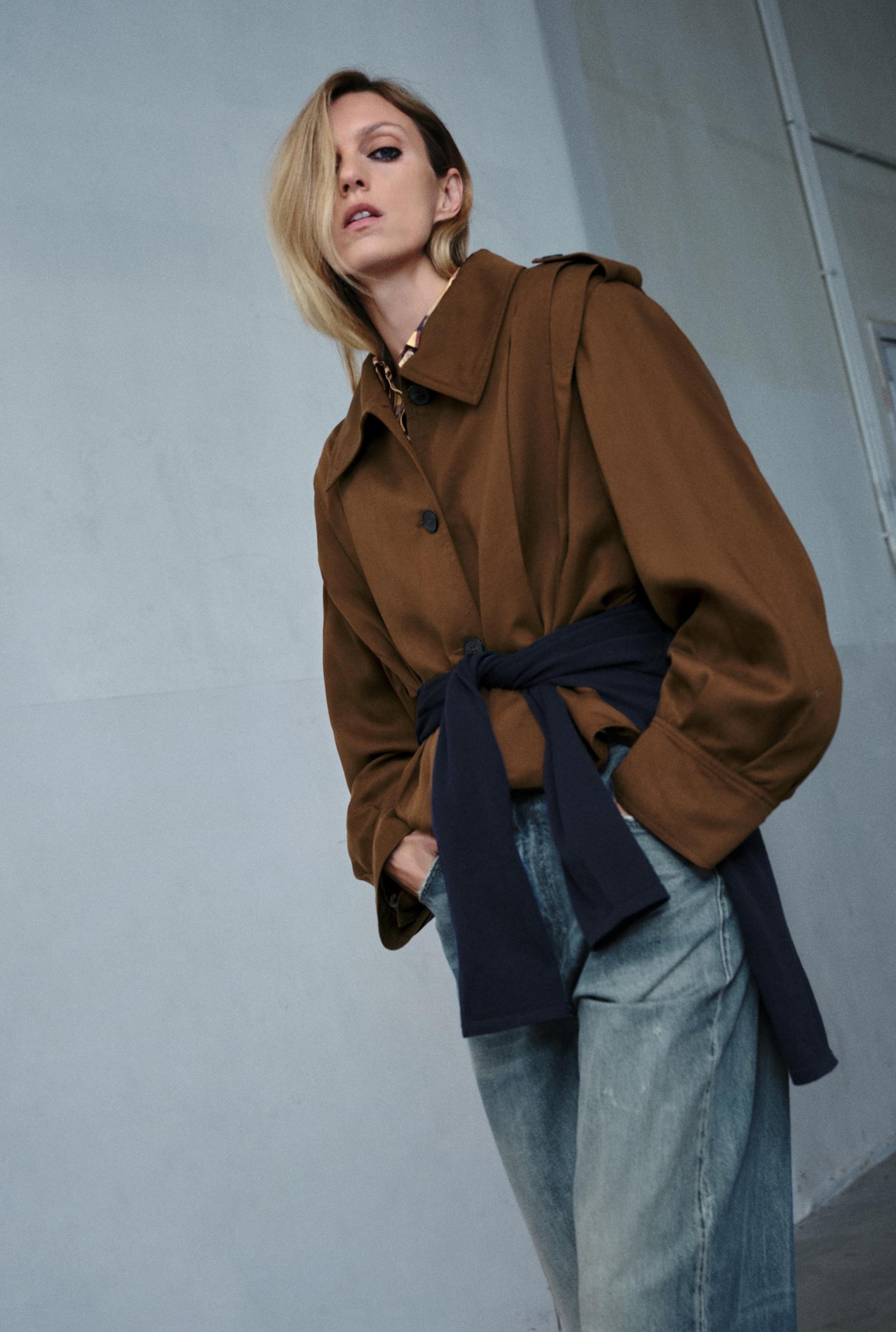 Baggy Jeans mit mittelhohem Bund