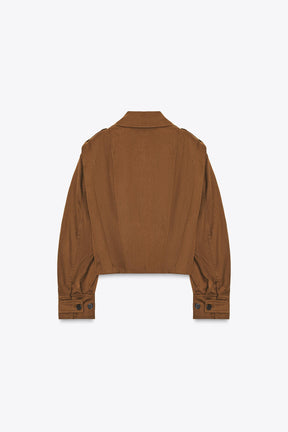 Plissierte Jacke mit Laschen