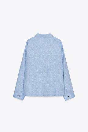 Leinenmischung-Überhemd