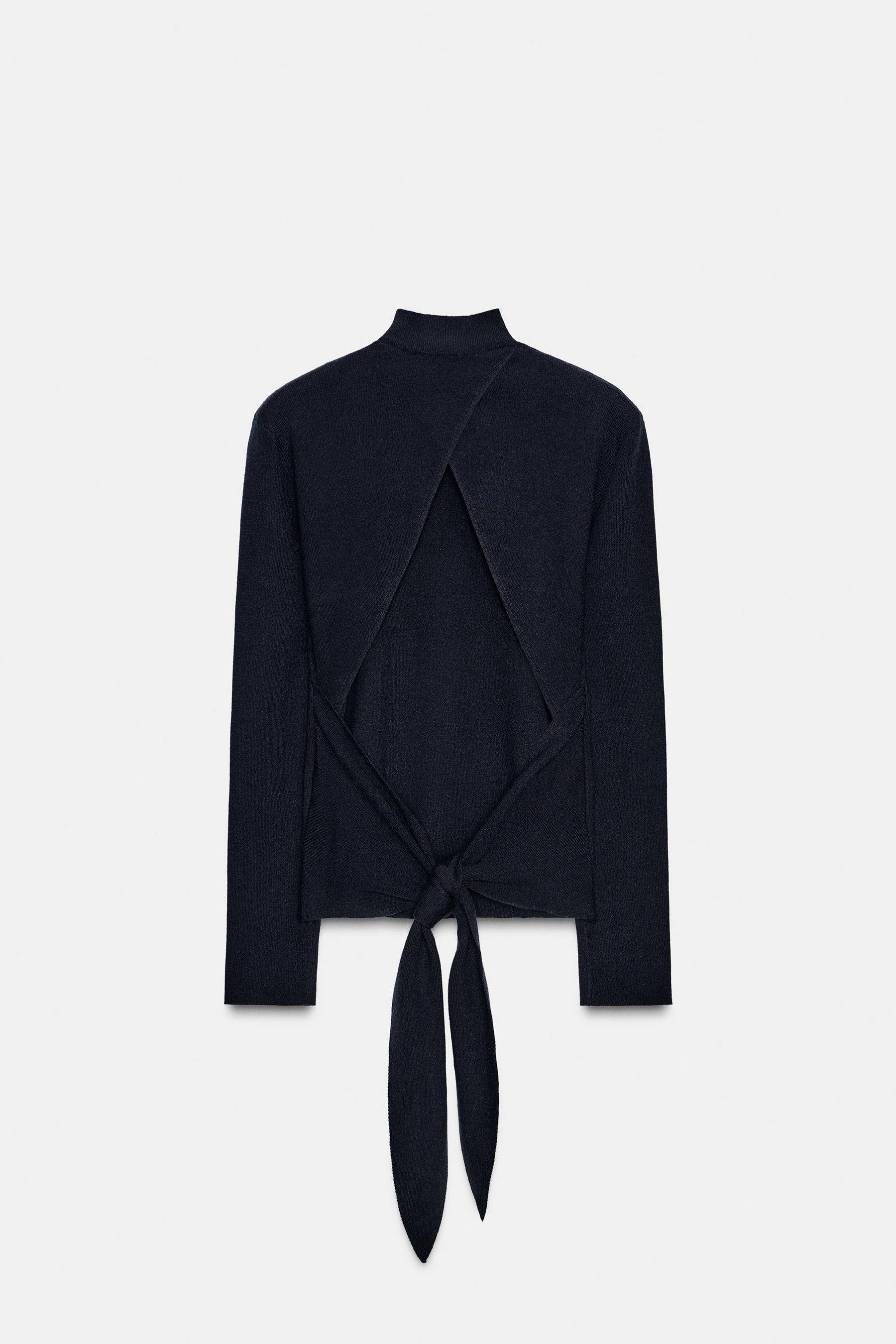 Strickpullover mit offenem Rücken