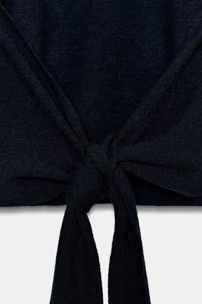 Strickpullover mit offenem Rücken