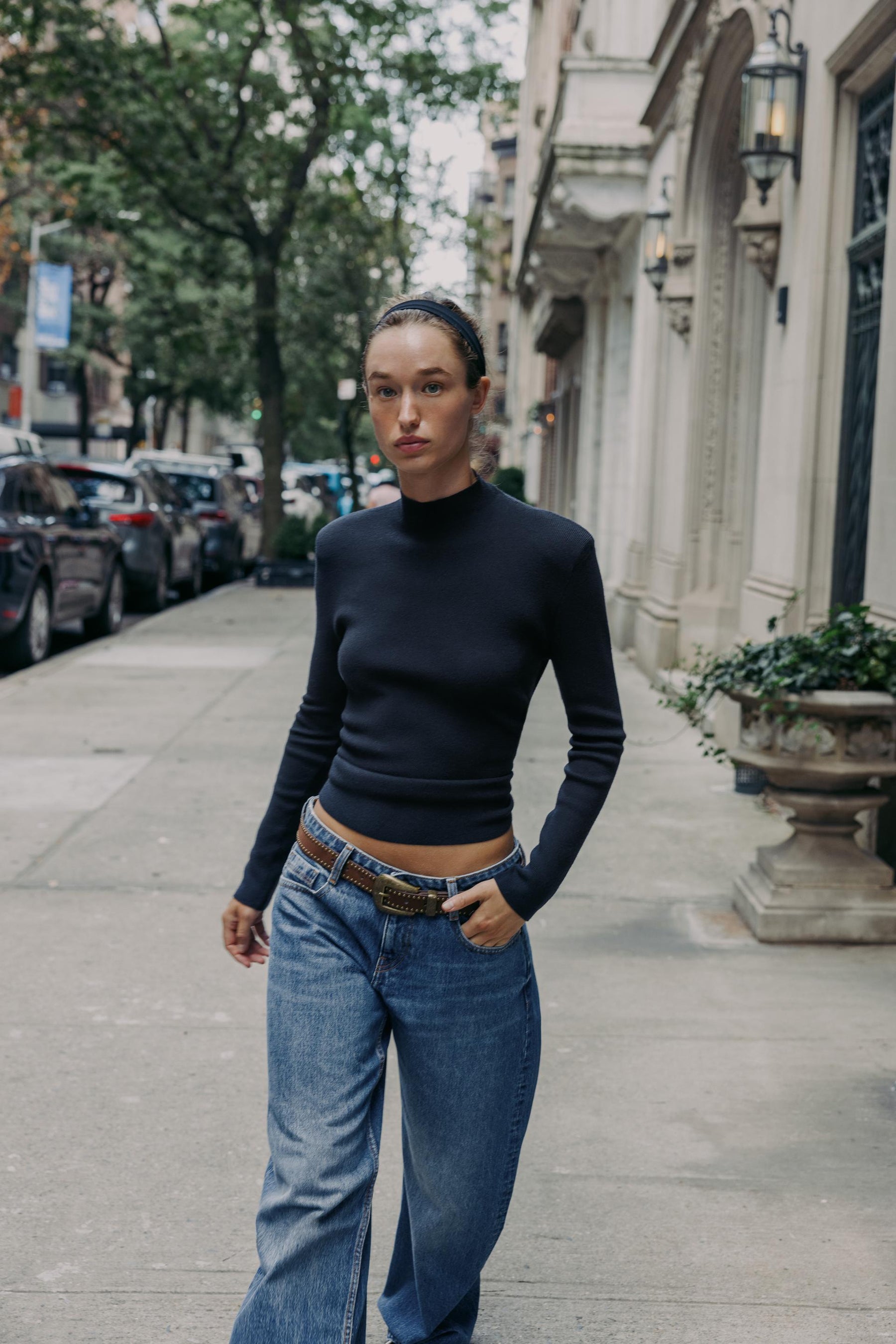 Strickpullover mit offenem Rücken