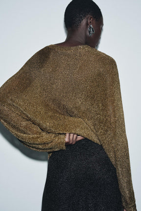 METALLIC STRICKPULLOVER