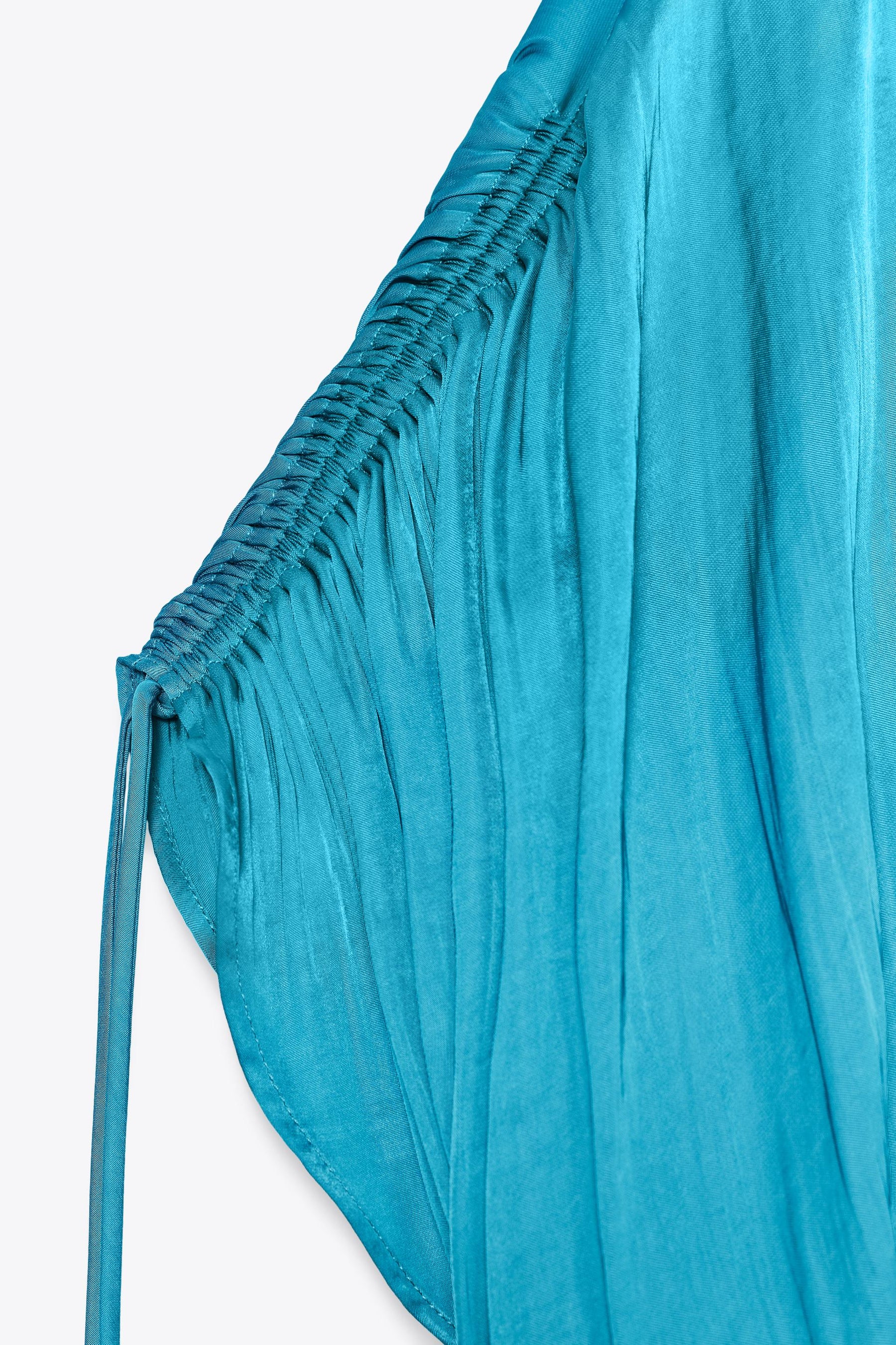 Satinbluse mit Raffungen