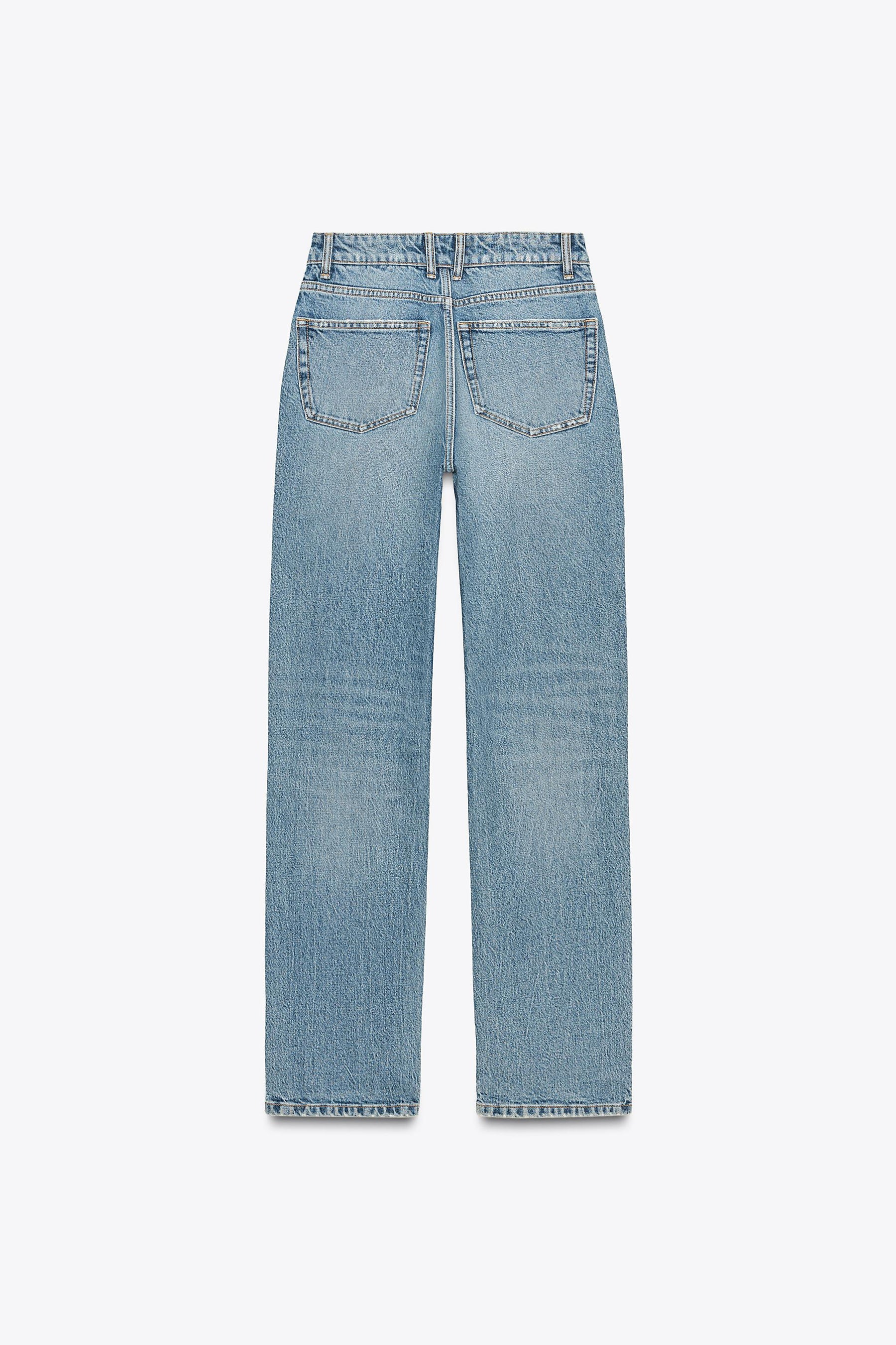 Gerade geschnittene High-Waist-Jeans