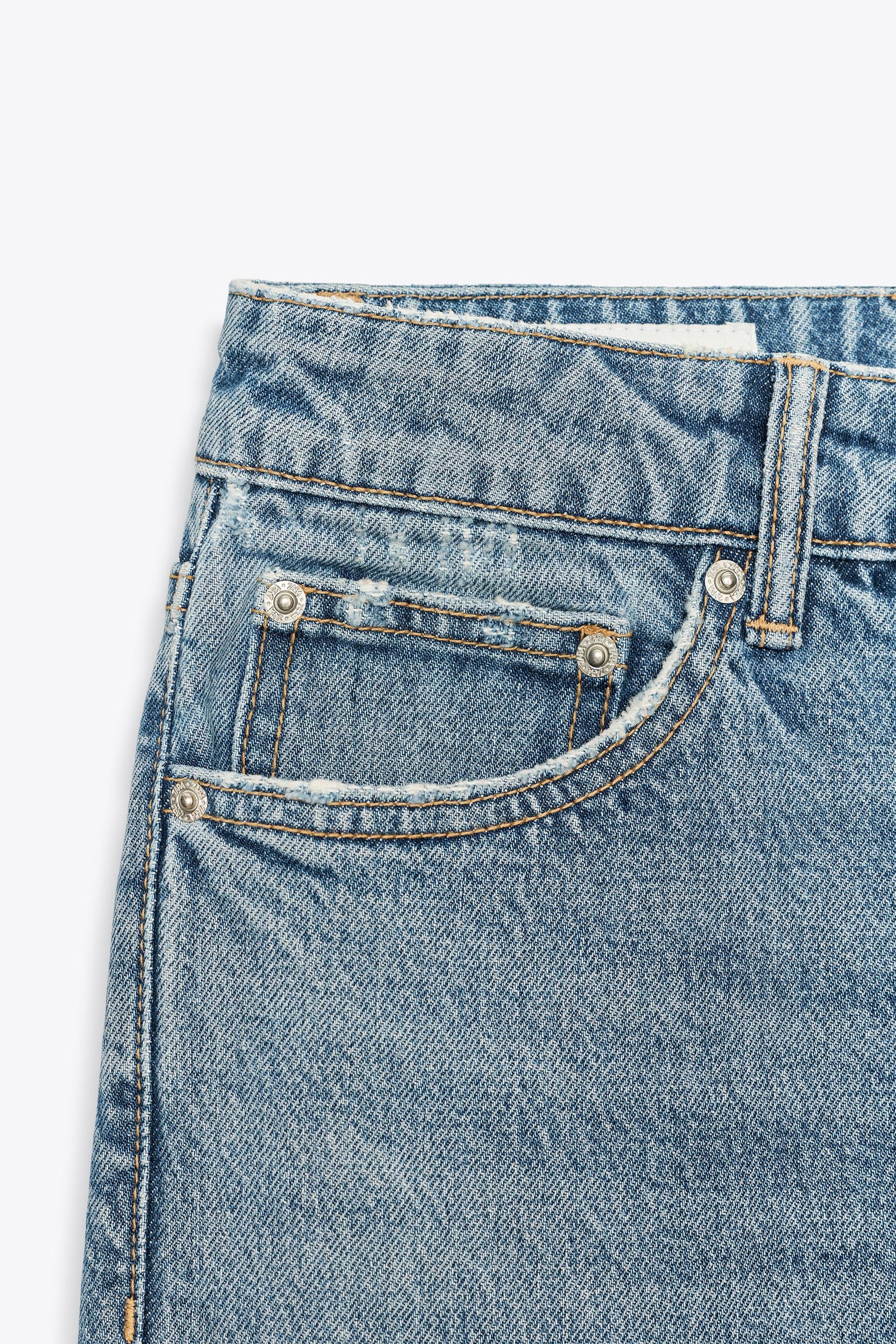 Gerade geschnittene High-Waist-Jeans