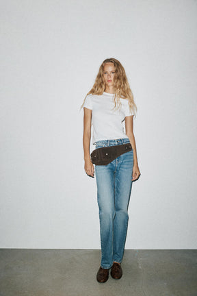Gerade geschnittene High-Waist-Jeans
