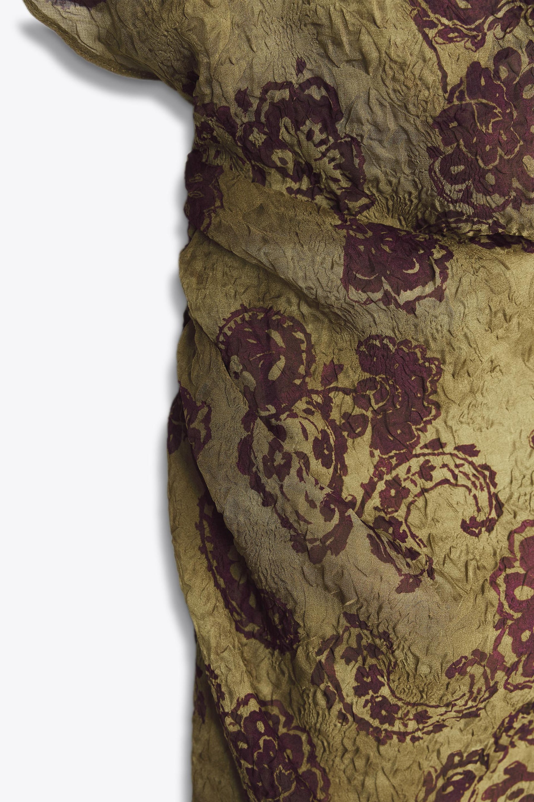 ASYMMETRIC PRINTED MIDI DRESS - Image 9