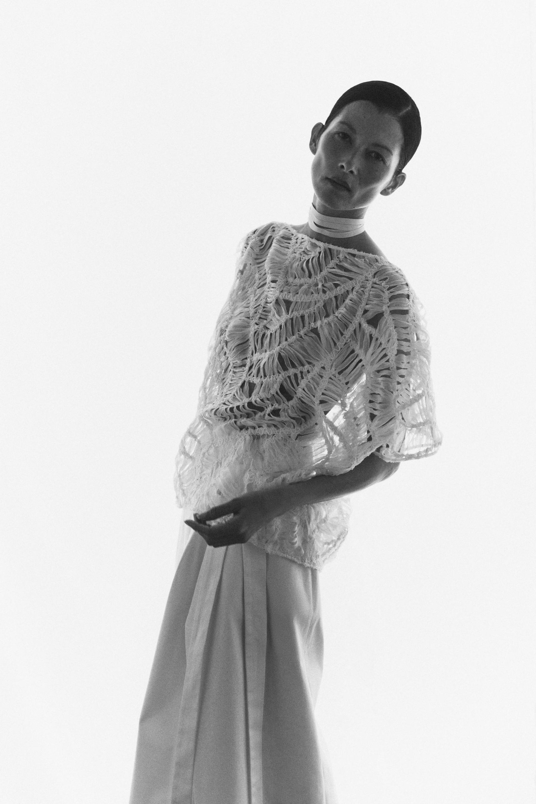 Modisches Oberteil mit Struktur