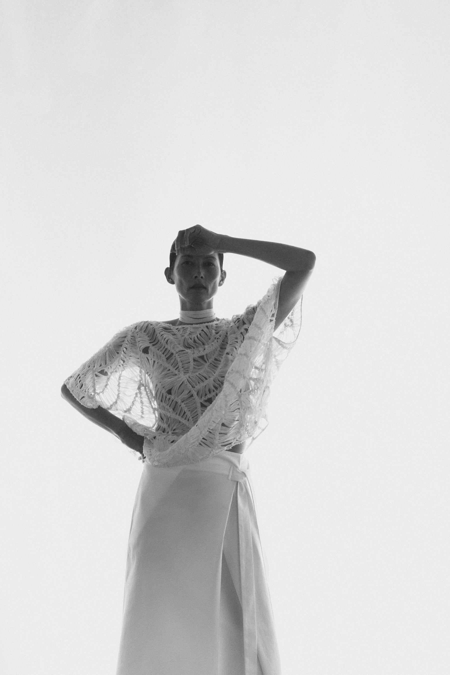 Modisches Oberteil mit Struktur