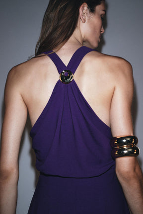 MIDI DRESS WITH KNOT AND HARDWARE - Image 3