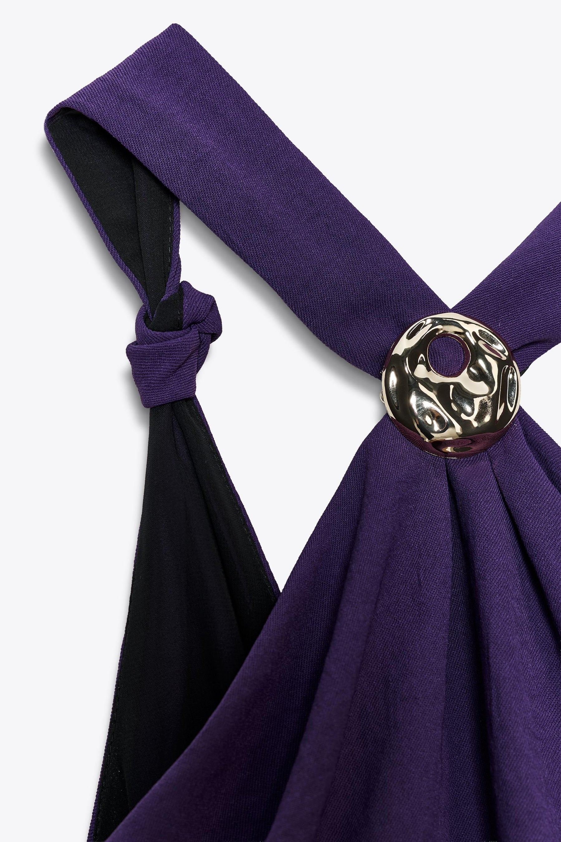 MIDI DRESS WITH KNOT AND HARDWARE - Image 6