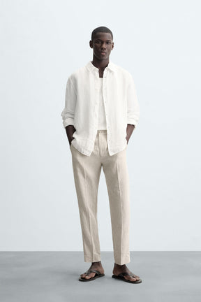 100% LINEN TROUSERS - Image 1