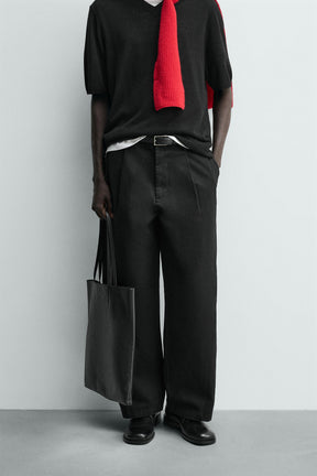 Wide Pleated Trousers