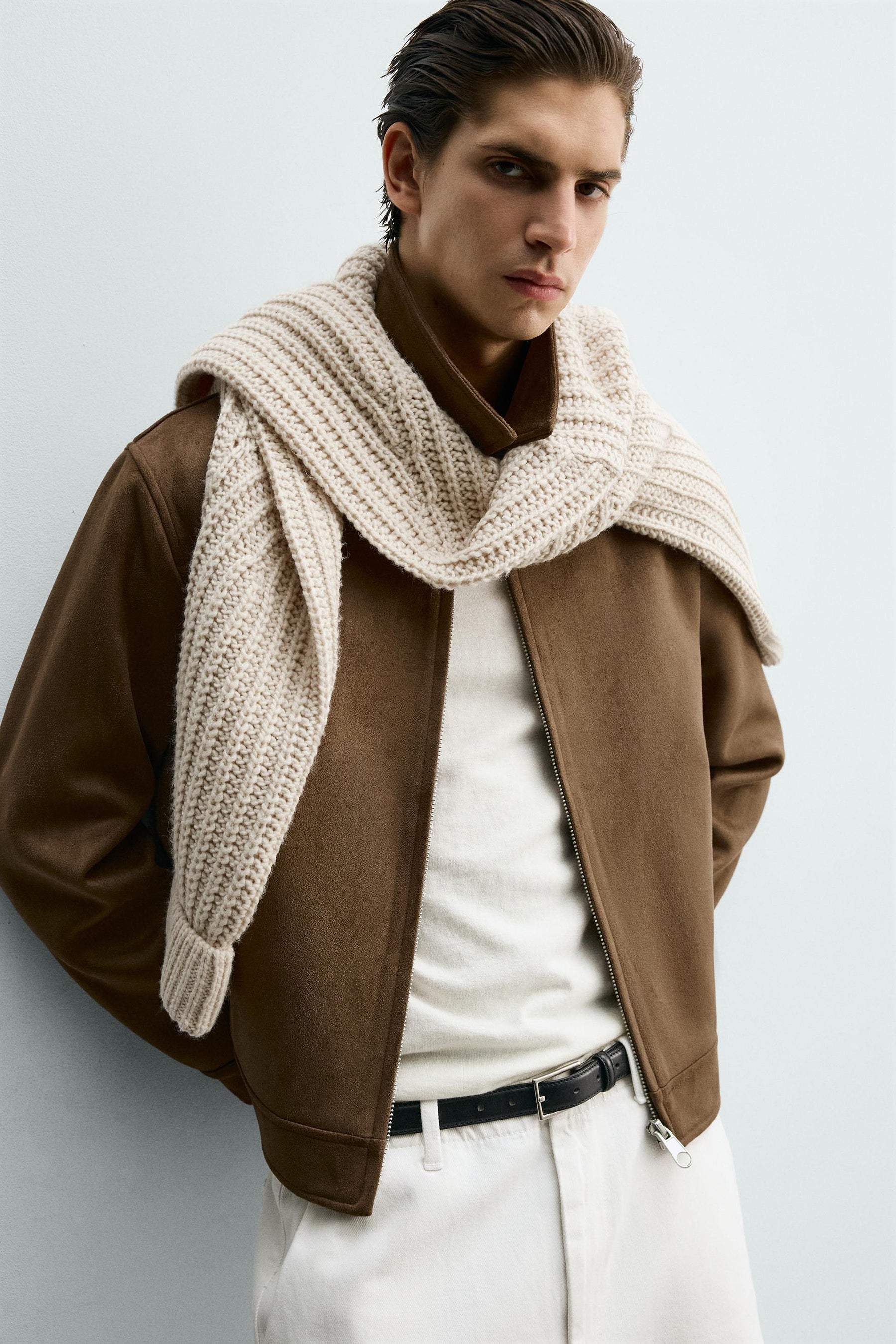 CROPPED FIT FAUX SUEDE JACKET - Image 5