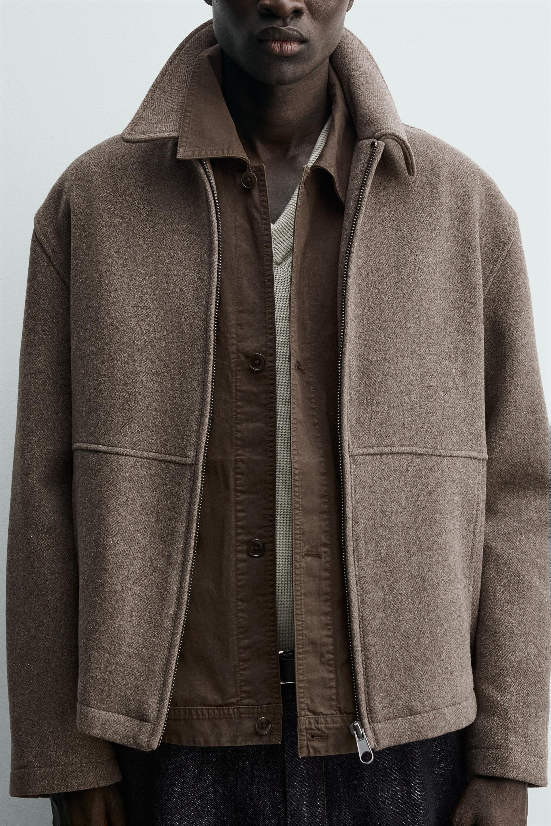 Herringbone Zip Jacket