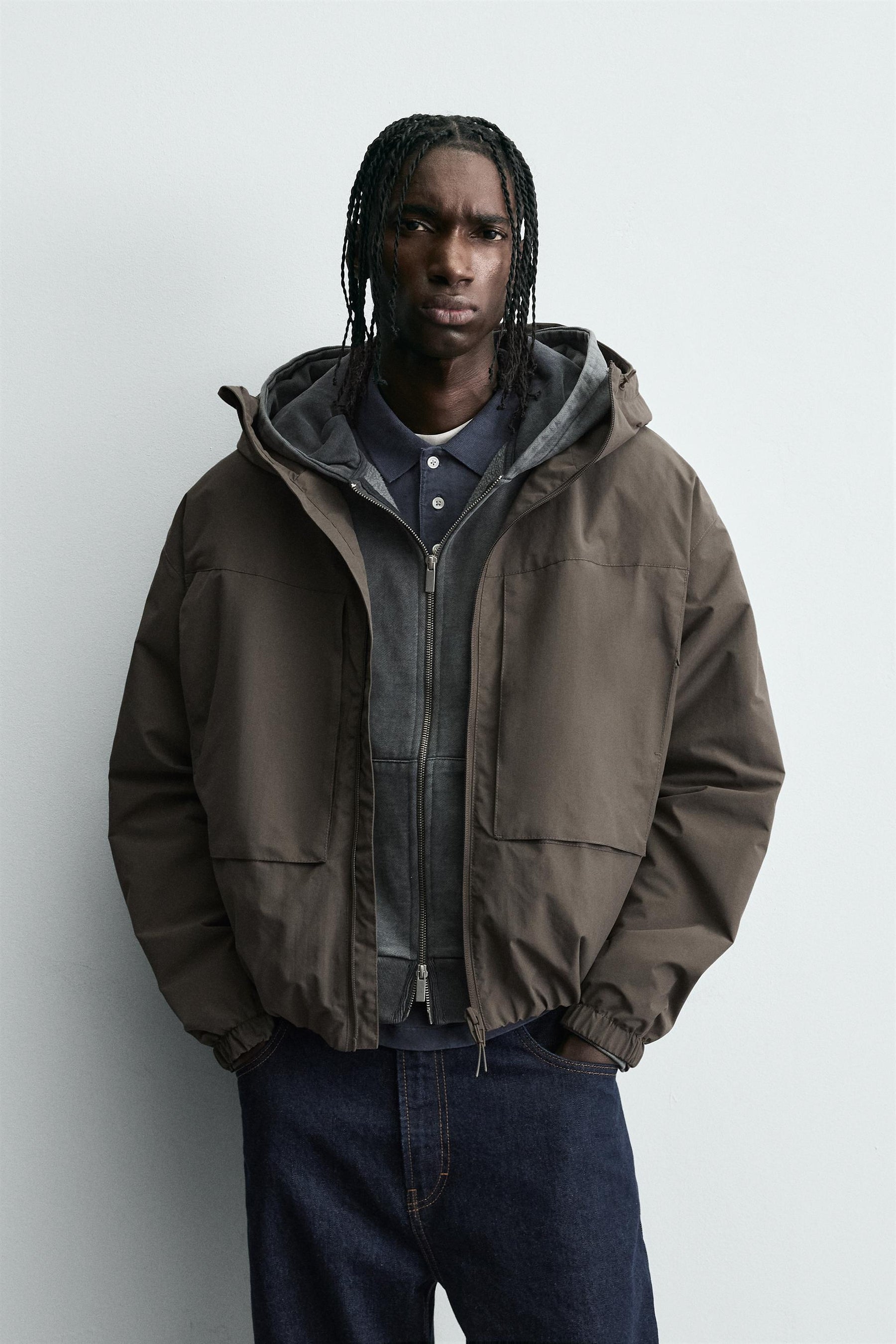 WATER-REPELLENT TECHNICAL JACKET WITH FLEECE - Image 2