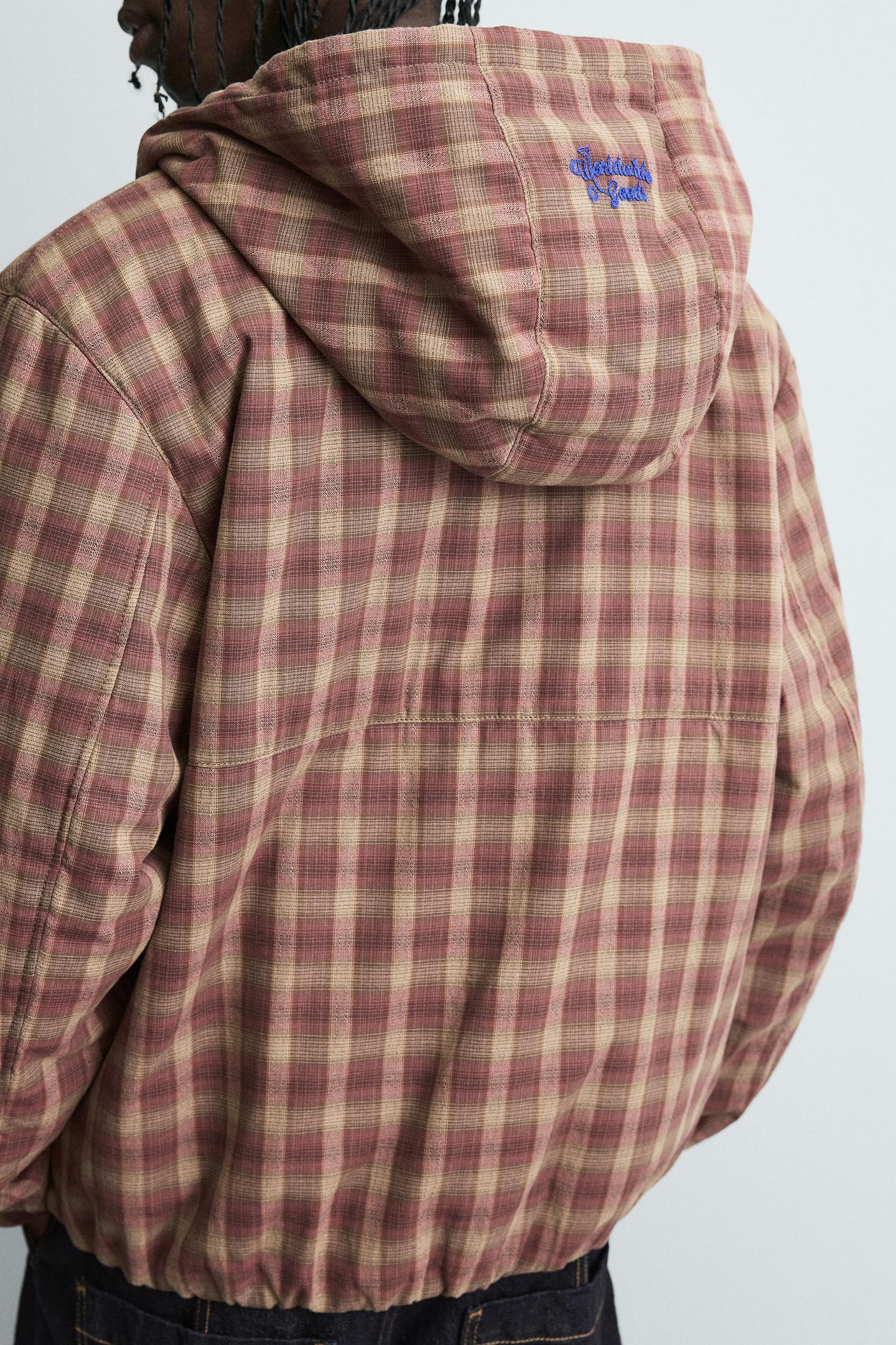 Karierte Kapuzenjacke 