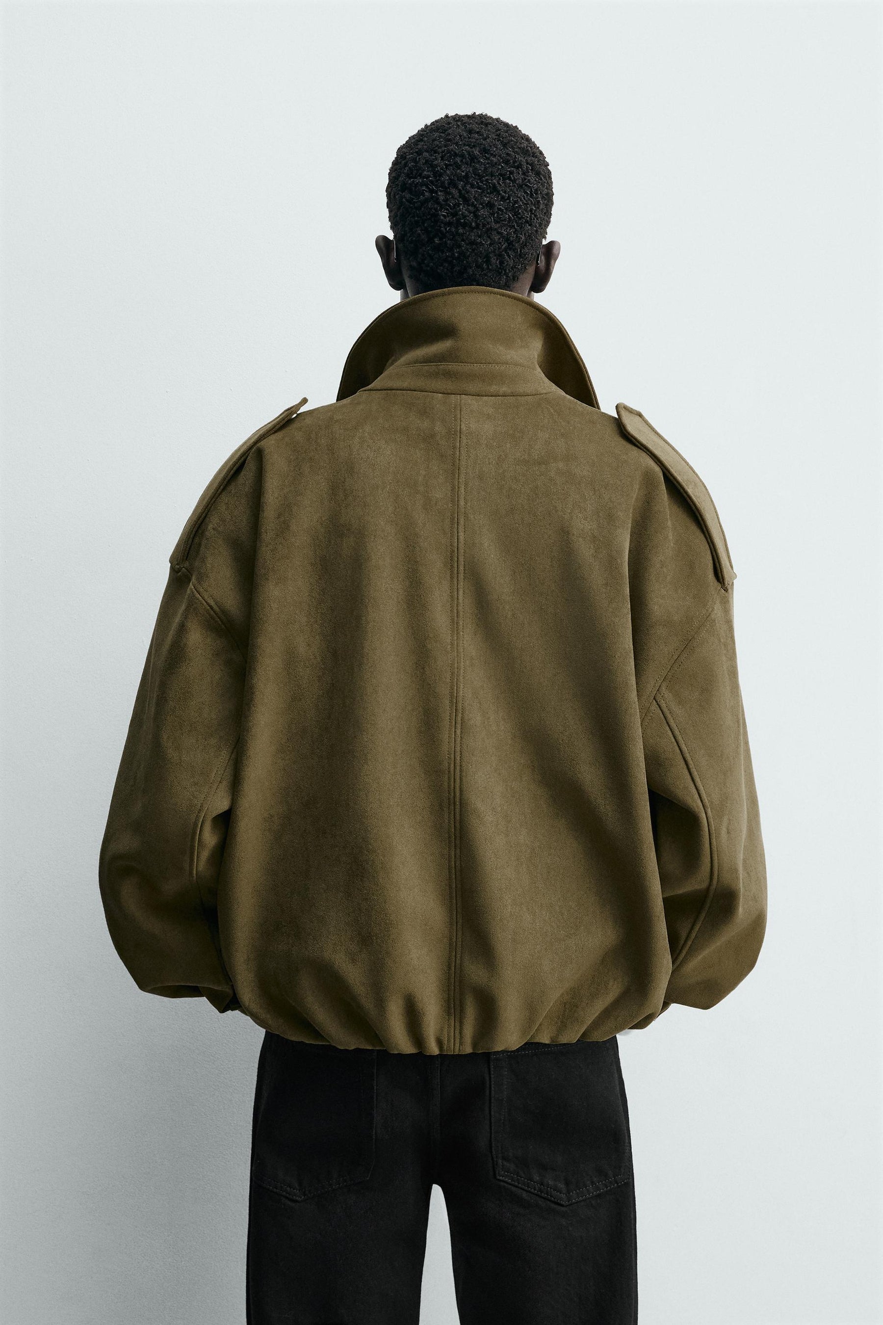 Faux Suede Cropped Jacket