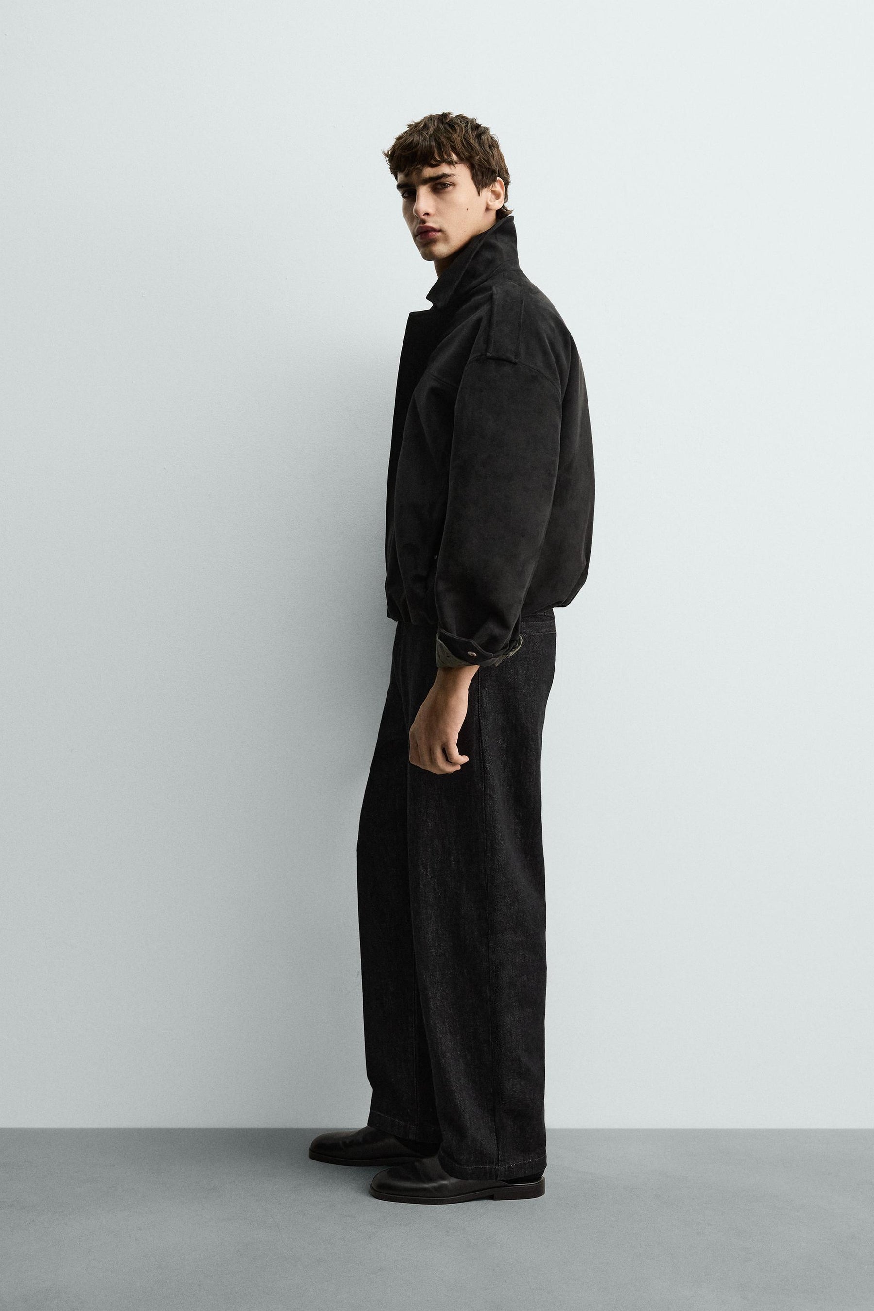 Faux Suede Cropped Jacket