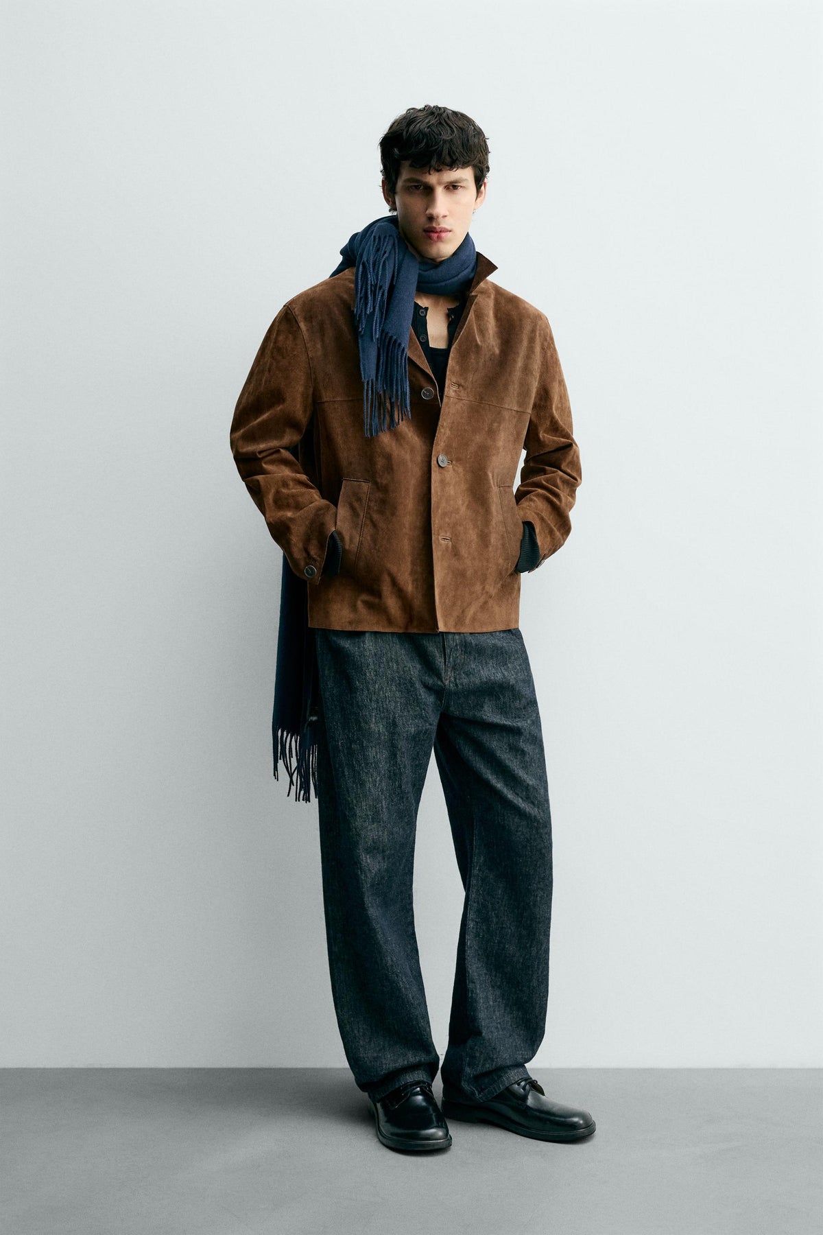 Suede Overshirt Jacket