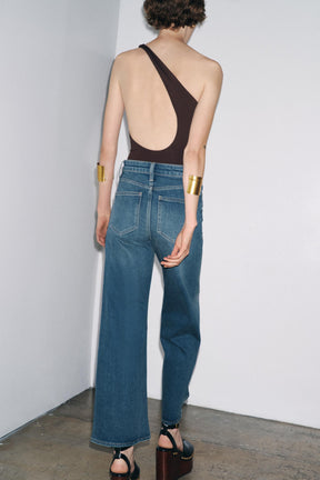 Weit geschnittene High-Waist-Jeans
