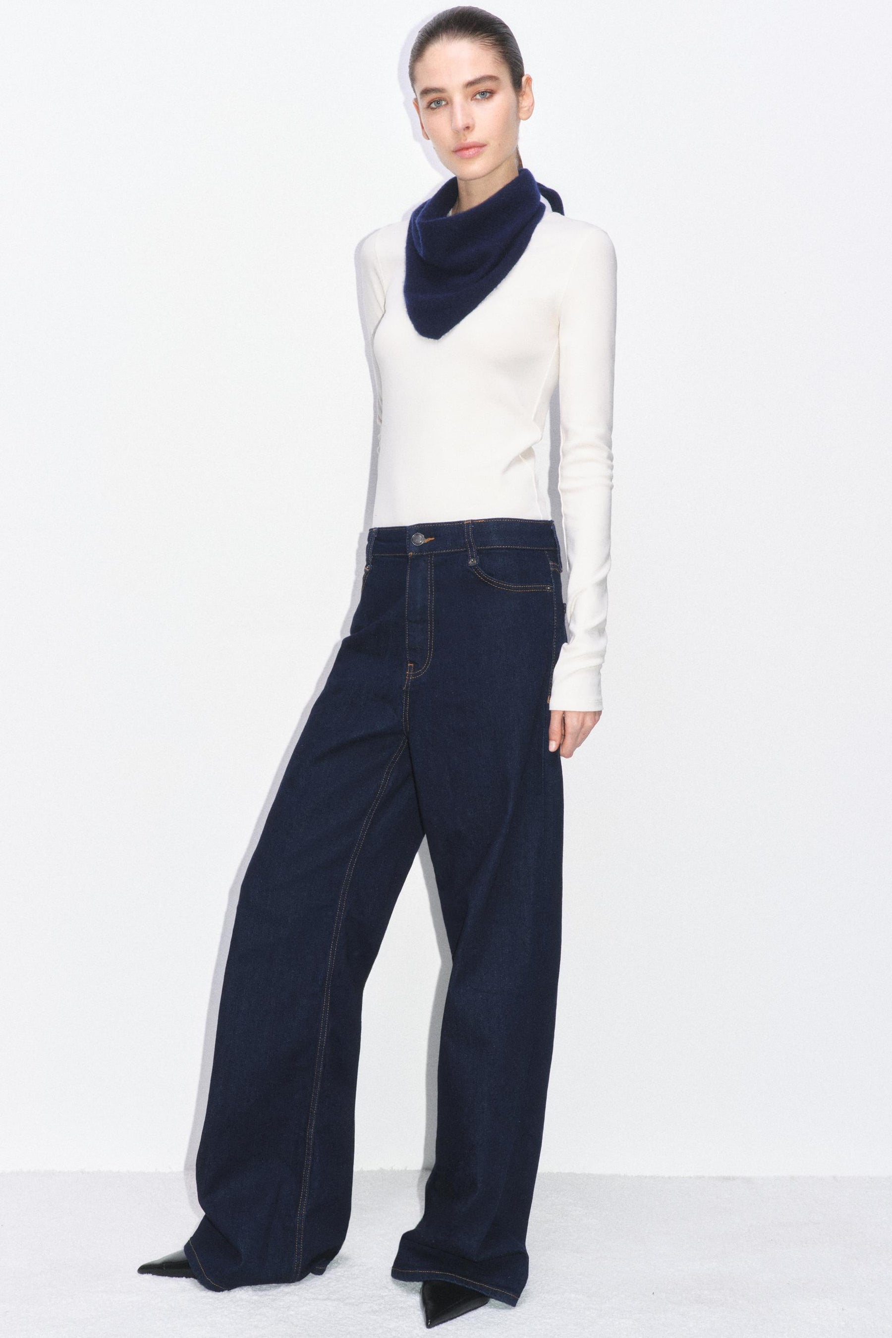 Weit geschnittene High-Waist-Jeans