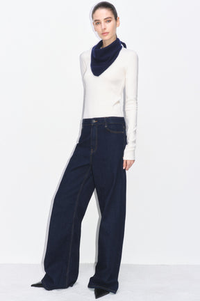 Weit geschnittene High-Waist-Jeans