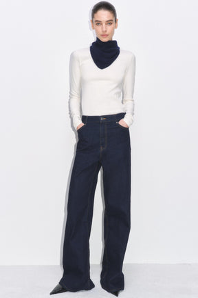 Weit geschnittene High-Waist-Jeans