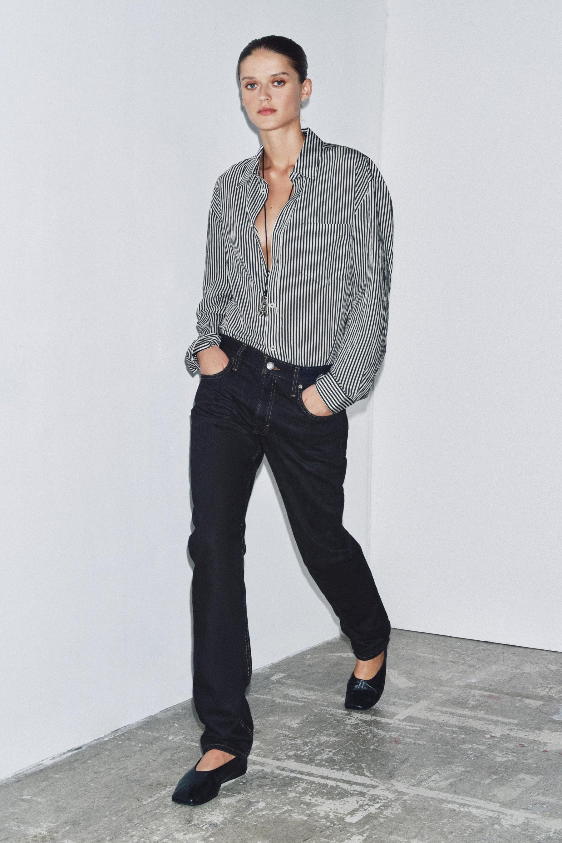 Jeans in voller Länge mit mittelhohem Bund