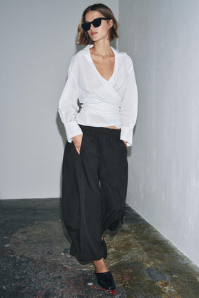 Fließende Wollmischungshose