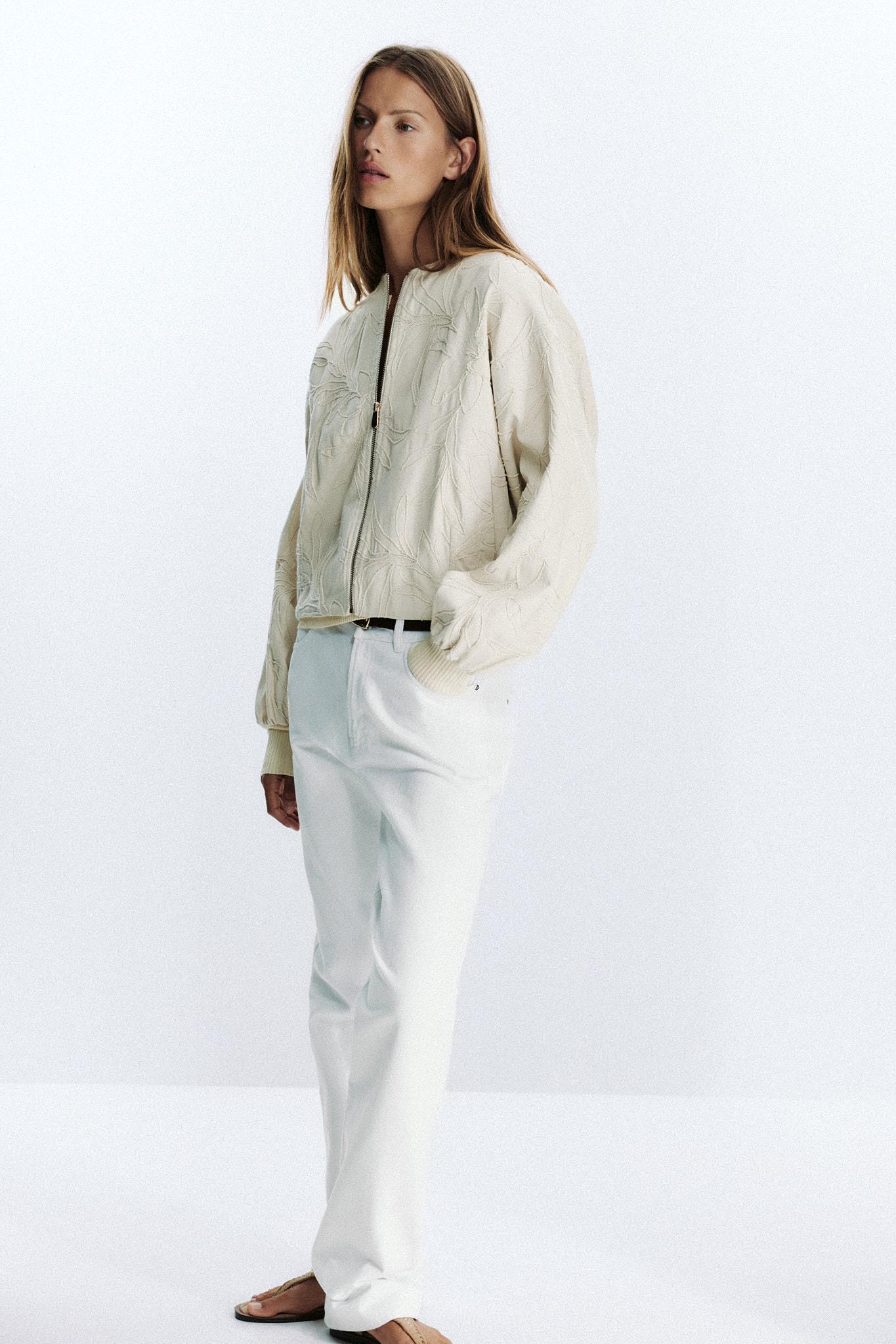 EMBROIDERED FAUX SUEDE BOMBER JACKET - Image 3